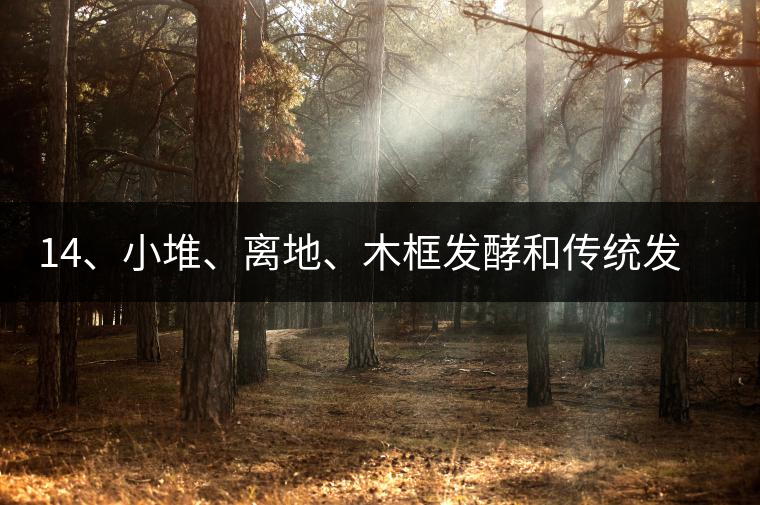 14、小堆、離地、木框發(fā)酵和傳統(tǒng)發(fā)酵