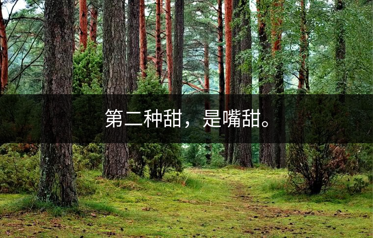 第二種甜，是嘴甜。