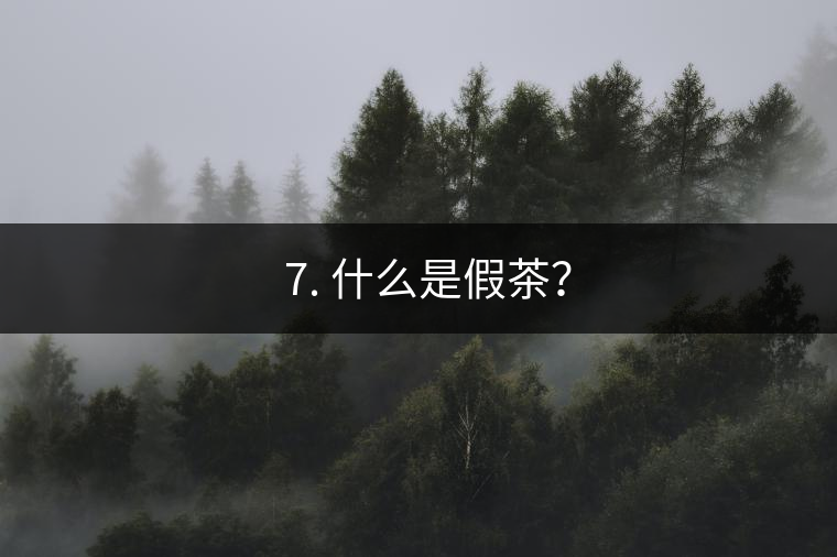? 7. 什么是假茶？