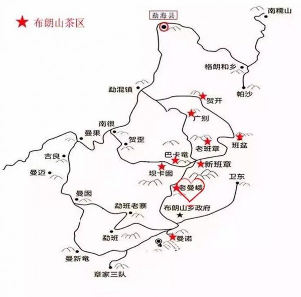 布朗山名山頭介紹——老曼峨古樹茶口感特點